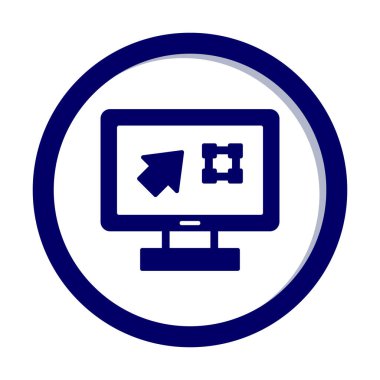 Ekran simgesinde basit Grafik Tasarım uygulaması, vektör illüstrasyonu