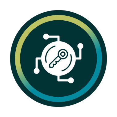 Anahtar ağ simgesi vektör illüstrasyonu 