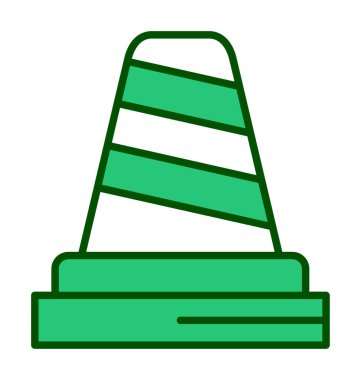 Basit trafik konisi vektör resimleme tasarımı