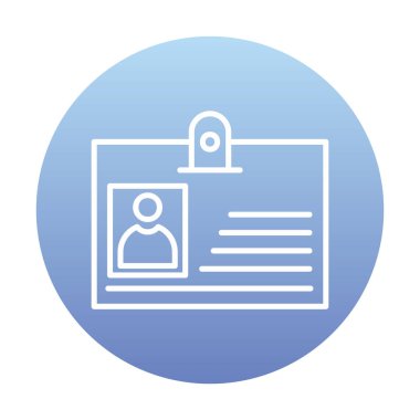 ID kart simgesi vektör illüstrasyonu                                  
