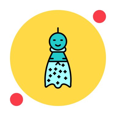 Teru Teru Bozu simgesi, vektör çizimi