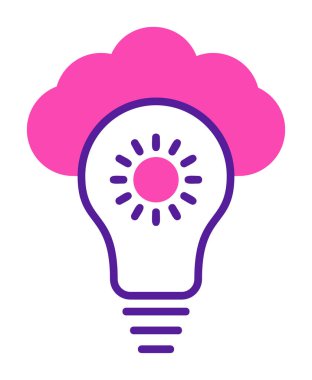 Bulut vektör ikonu. düz biçim 