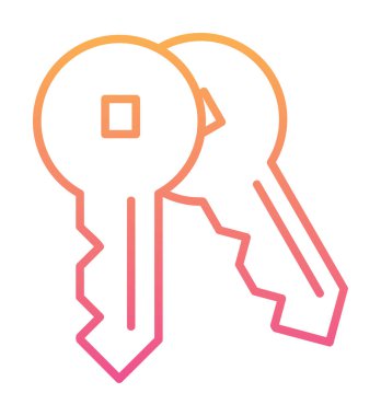 anahtar simgesi. düz dizayn. vektör illüstrasyonu 