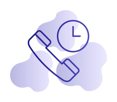 Basit Arama Bekleme simgesi, vektör illüstrasyonu