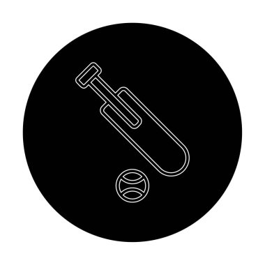 Basit kriket simgesi vektör çizimi.