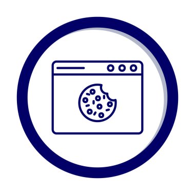 Basit Web Kurabiyeleri simgesi, vektör illüstrasyonu