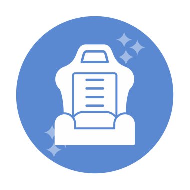 araba koltuğu simgesi, vektör illüstrasyonu 