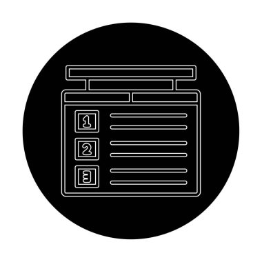 Puan tahtası web simgesi, vektör illüstrasyonu 