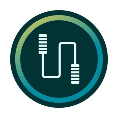 İp sporu ikonunu atlıyorum. Vektör illüstrasyonu 