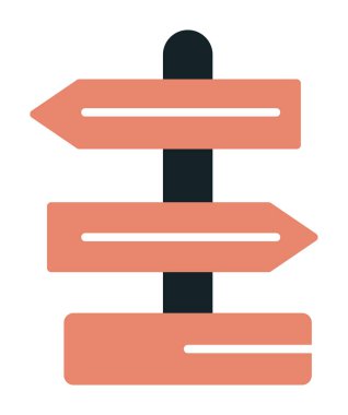 Yön işareti. Web simgesi basit tasarım 