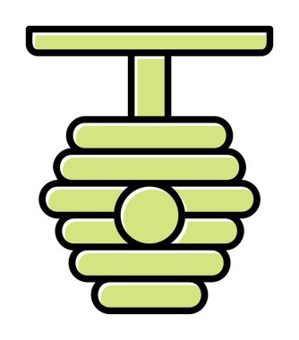 Arı kovanı simgesi vektör illüstrasyonu