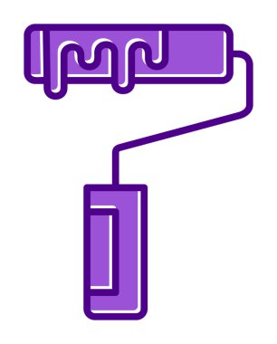 Modern Paint Roller simgesinin vektör çizimi              