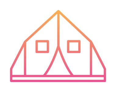 çadır simgesi, vektör çizimi  