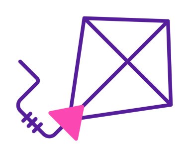 Uçurtma rengi simgesi. vektör illüstrasyonu                      