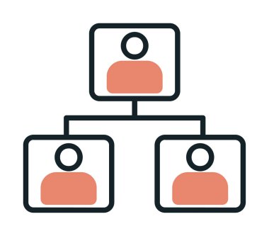 takım ağ simgesi, vektör illüstrasyonu 