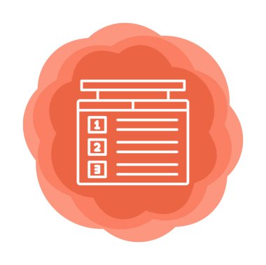 Puan tahtası web simgesi, vektör illüstrasyonu 