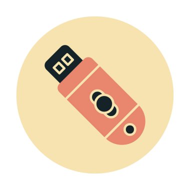 usb flash disk simgesinin vektör çizimi 