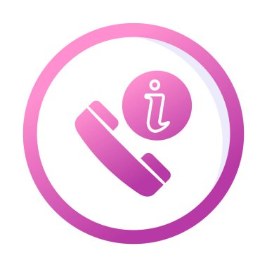 Basit çağrı bilgi simgesi, vektör illüstrasyonu