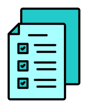 Sınav simgesi vektör illüstrasyonu 