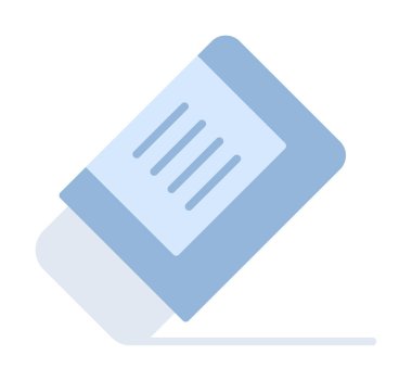 silgi simgesi, vektör illüstrasyonu basit tasarım