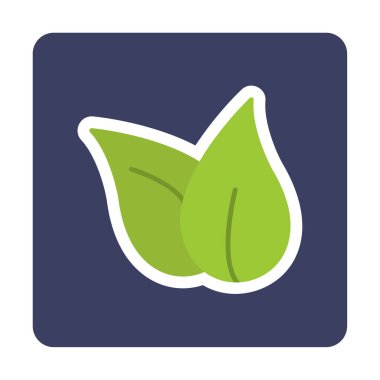 ekoloji sembolü, yaprak simgesi, vektör illüstrasyon grafiği