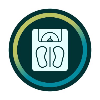 Basit Ağırlık Ölçekleme simgesi, vektör illüstrasyonu