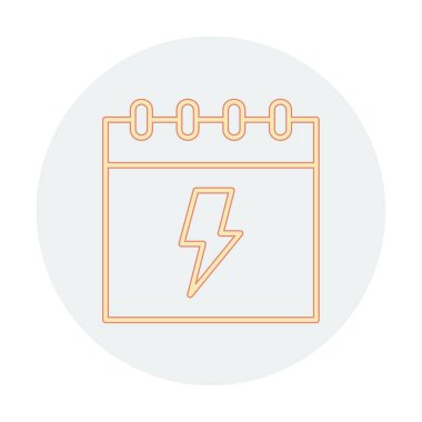 Takvim simgesi, vektör illüstrasyonu basit tasarım