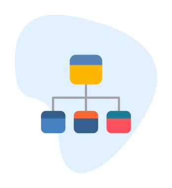 Modern Akış Çizelgesi simgesinin vektör çizimi                            