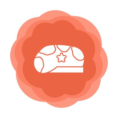 Askeri Şapka ikon vektör illüstrasyonu