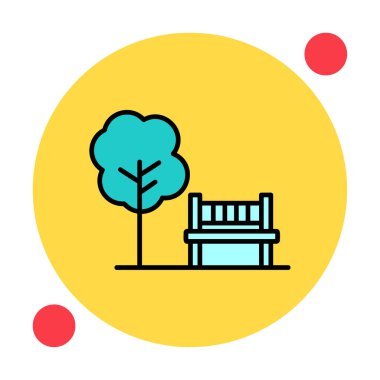 Yedek vektör renk simgesine sahip park 