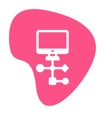 Çalışma akışı simgesi tasarımı, vektör illüstrasyonu                            