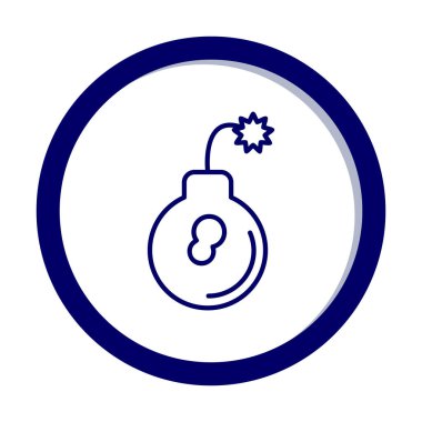 Bomba simgesinin vektör illüstrasyonu