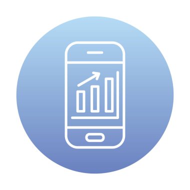 akıllı telefon ekran vektör simgeleri üzerinde analiz