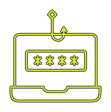 Phishing simgesi, düz tasarım illüstrasyon tasarımı