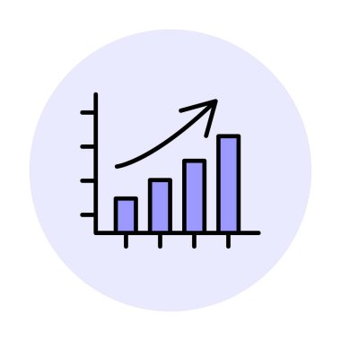 büyüyen grafik, bar grafiği vektör çizimi