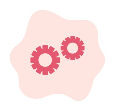 Gears'ı web simgesi, vektör çizim 