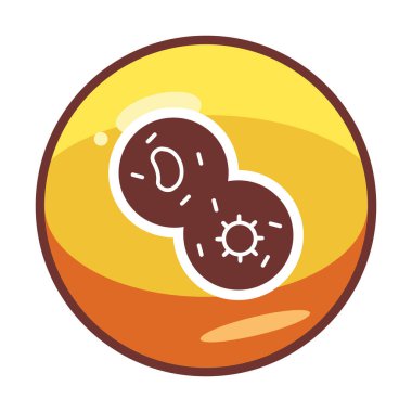 Mitoz web simgesi, vektör illüstrasyonu