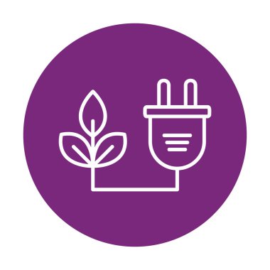 Basit Biyokütle eko enerji simgesi, vektör illüstrasyonu