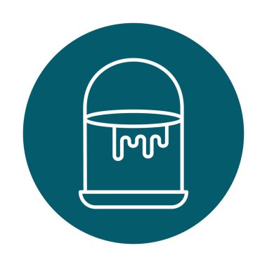 Boya kovası simge vektör çizim