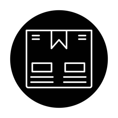 Taşıma Kutusunun vektör illüstrasyonu modern simge                             