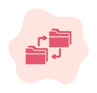 Basit Veri Kopyalama simgesi, vektör illüstrasyonu