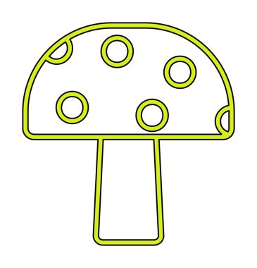 Mushroom icon, vector illustration simple design