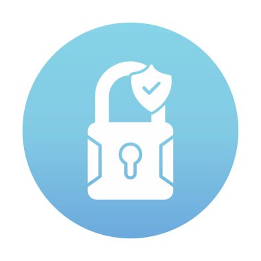 asma kilit web simgesi, vektör illüstrasyonu 