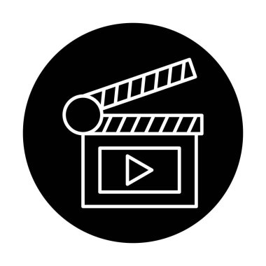 Alkış tahtası vektör düz renk simgesi