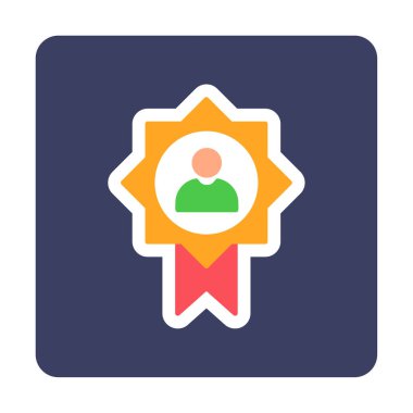 Başarı, ödül, madalya ikonu, vektör illüstrasyonu