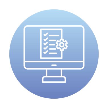 Proje Yönetimi simge vektör çizim