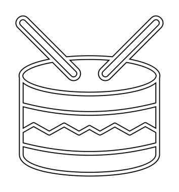 davul simgesi doğrusal işaret tasarımı