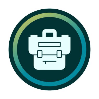 Çanta. Web simgesi basit illüstrasyon  