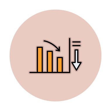 Basit grafik simgesi, vektör illüstrasyonunu azalt