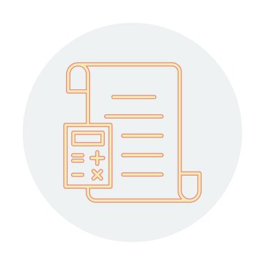 Basit muhasebe simgesi, vektör illüstrasyonu